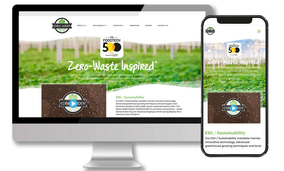 Edible Garden Website Design