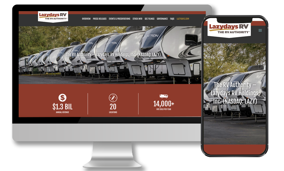 lazydays RV website